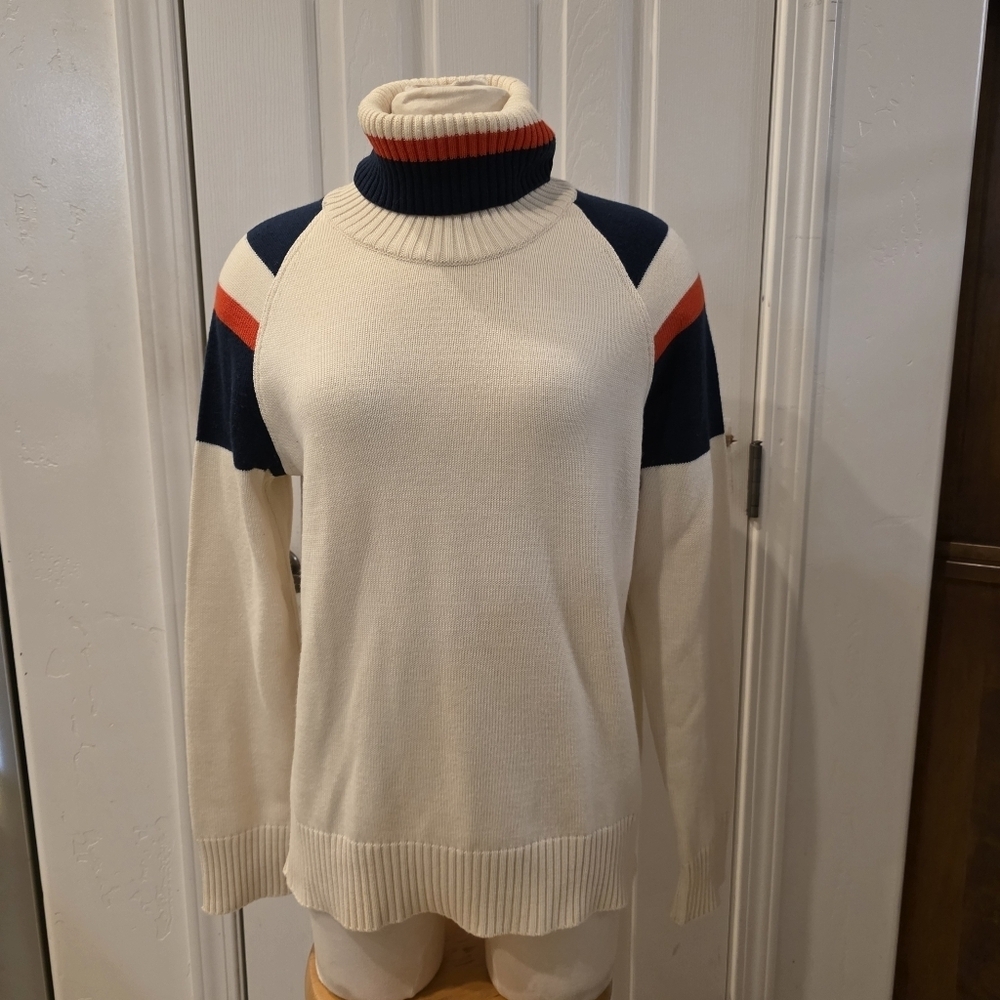 Colorblock Turtleneck Sweater
